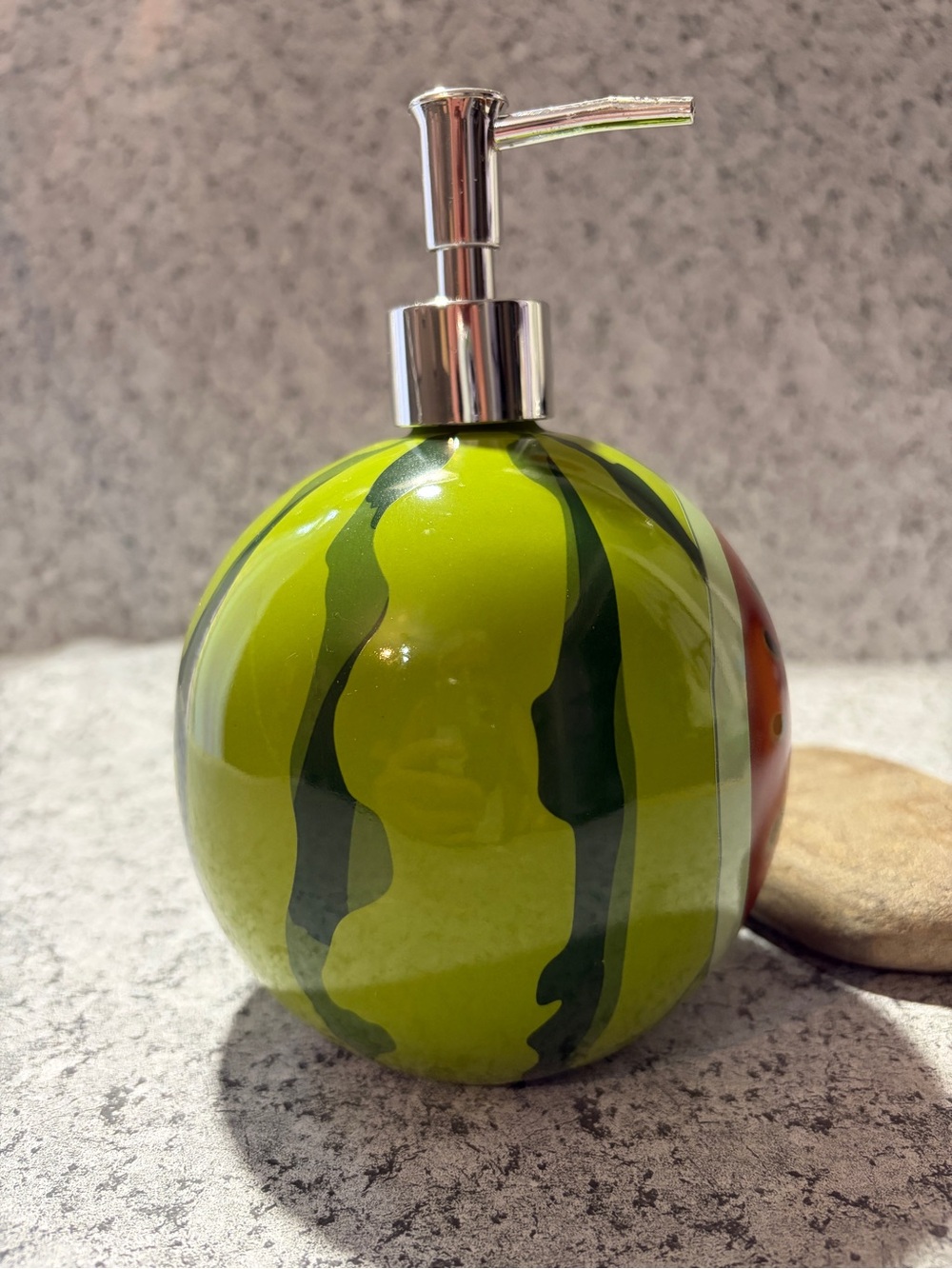 Decorative Watermelon Hand Soap & Lotion Dispenser with Chrome Pump - Picture 4 of 6